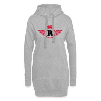 R Design - Hoodie-Kleid - Grau meliert - Vorne