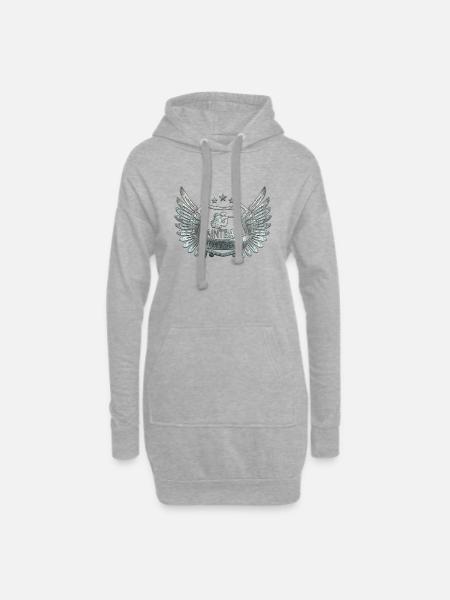 paintball - Hoodie-Kleid - Grau meliert