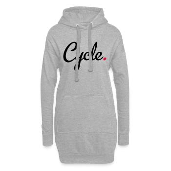 cyclisme - Sweat-shirt à capuche long Femme - gris chiné - Devant