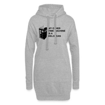 My other Timemachine is a Delorean - Hoodie-Kleid - Grau meliert - Vorne
