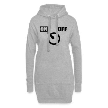 power_mode_f1 - Sweat-shirt à capuche long Femme - gris chiné - Devant