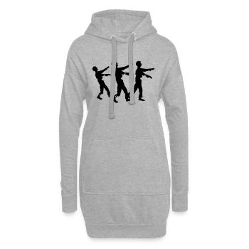 Zombies - Sweat-shirt à capuche long Femme - gris chiné - Devant