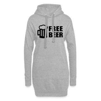Free Beer - Hoodie-Kleid - Grau meliert - Vorne