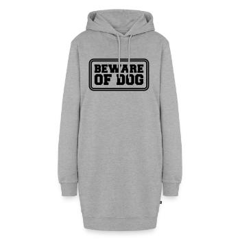 Beware Of Dog - Sweat-shirt à capuche long Femme - gris chiné - Devant