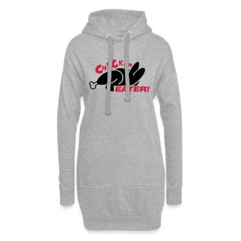 chicken_eater_gi2 - Hoodie-Kleid - Grau meliert - Vorne