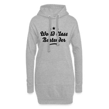 world class bartender stars - Hoodie Dress - heather grey - Front