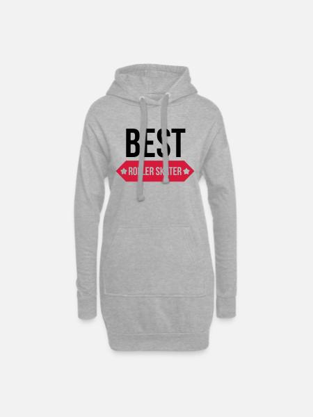 Inlineskaten / Rollschuhlaufen / Roller Skating - Hoodie-Kleid - Grau meliert