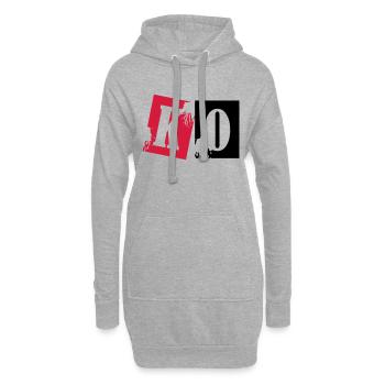 ko_boxing_02 - Sweat-shirt à capuche long Femme - gris chiné - Devant
