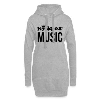 musique / musicien / music / musician - Sweat-shirt à capuche long Femme - gris chiné - Devant
