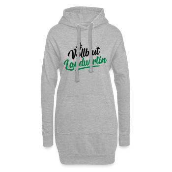 landwirtin vollblut design - Hoodie-Kleid - Grau meliert - Vorne