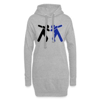 dabbing team man - Hoodie-Kleid - Grau meliert - Vorne