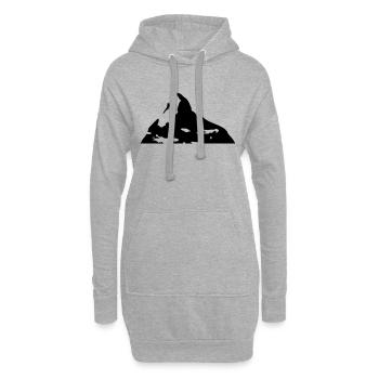 matterhorn berg - Hoodie-Kleid - Grau meliert - Vorne