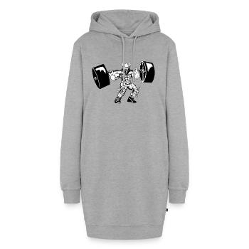 Wikinger Viking Bodybuilder Training Gym - Sweat-shirt à capuche long Femme - gris chiné - Devant