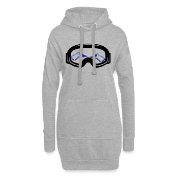 skibrille - Hoodie-Kleid - Grau meliert - Vorne