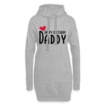 Joyeux anniversaire papa - Sweat-shirt à capuche long Femme - gris chiné - Devant
