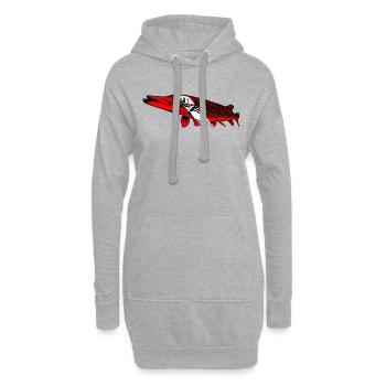 Pike par Scuba.Style - Sweat-shirt à capuche long Femme - gris chiné - Devant