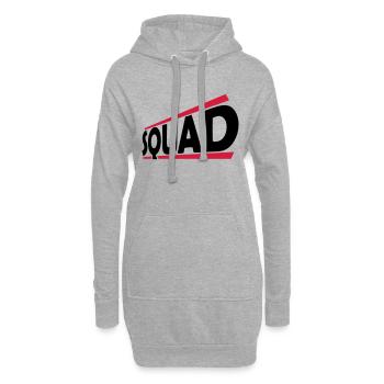 Conception du logo de l’équipe squad - Sweat-shirt à capuche long Femme - gris chiné - Devant