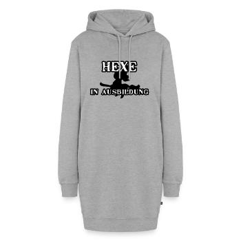 Kleine Hexe Ausbildung Homöopathie Heilkunde - Hoodie-Kleid - Grau meliert - Vorne