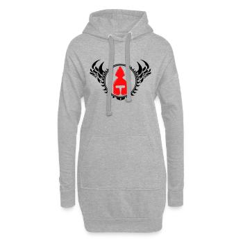 Sparta Helm - Hoodie-Kleid - Grau meliert - Vorne