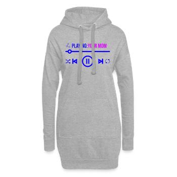 Jouer à sa mère - Sweat-shirt à capuche long Femme - gris chiné - Devant