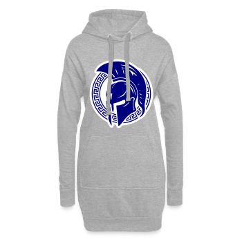 Spartaner Helm Gladiator Sparta - Hoodie-Kleid - Grau meliert - Vorne