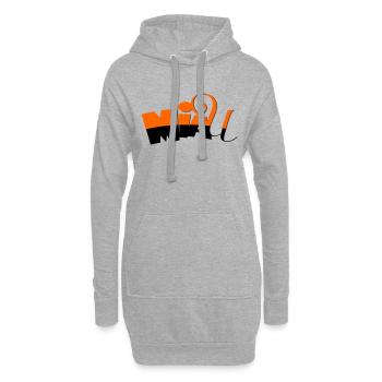 Miau - Hoodie-Kleid - Grau meliert - Vorne