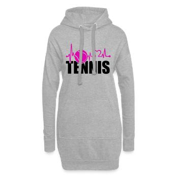 tennis love - Hoodie-Kleid - Grau meliert - Vorne