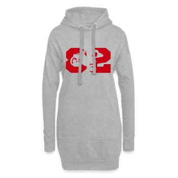 Moto 82 motard - Sweat-shirt à capuche long Femme - gris chiné - Devant
