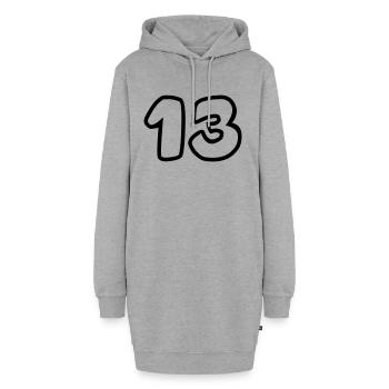 13 - Hoodie-Kleid - Grau meliert - Vorne