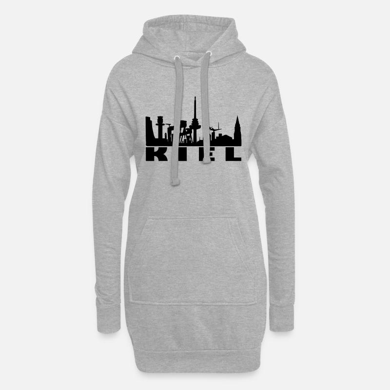 skyline kiel - Hoodie-Kleid - Grau meliert