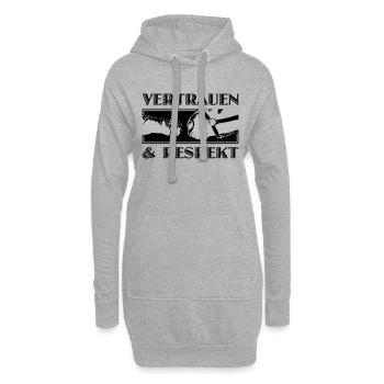 JaC's Vertrauen & Respekt 1 - Hoodie-Kleid - Grau meliert - Vorne