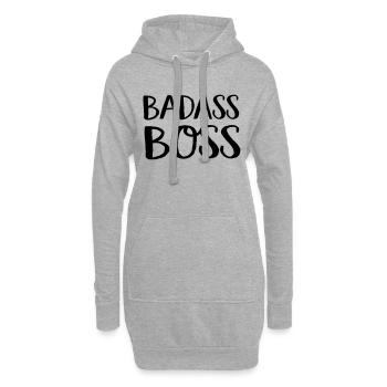Boss - Hoodie-Kleid - Grau meliert - Vorne