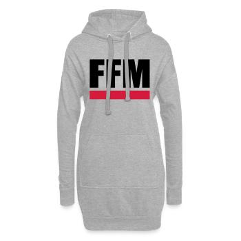 FFM - Frankfurt am Main - Hoodie-Kleid - Grau meliert - Vorne
