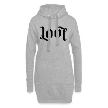 LOVE AMBIGRAM FONT - Hoodie Dress - heather grey - Front