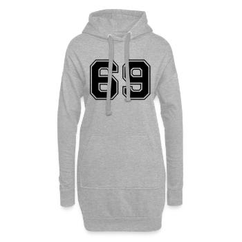 69 - Hoodie-Kleid - Grau meliert - Vorne