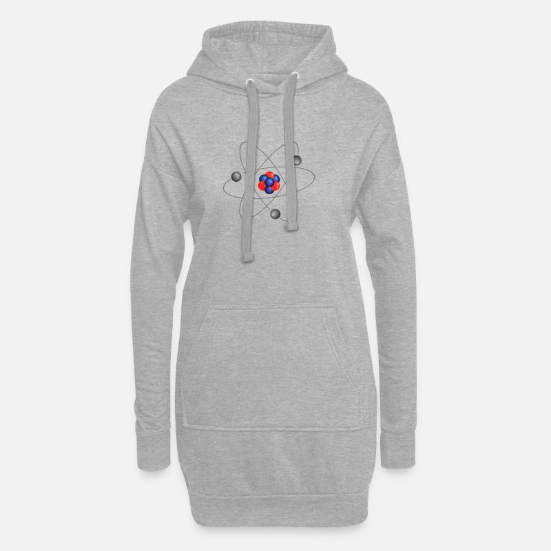 atom - Hoodie-Kleid - Grau meliert