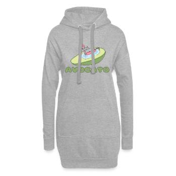 Avocato Cat Katze - Hoodie-Kleid - Grau meliert - Vorne