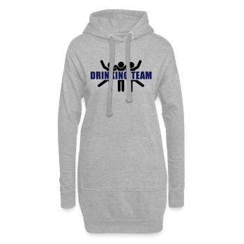 drinking_team__f2 - Sweat-shirt à capuche long Femme - gris chiné - Devant