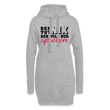 der tut nix, der will nur spielen (2c) - Hoodie-Kleid - Grau meliert - Vorne