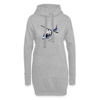 Hubschrauber - Hoodie-Kleid - Grau meliert - Vorne