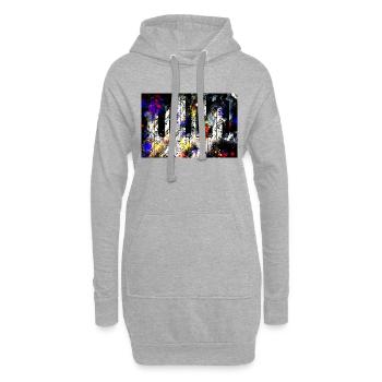 Touches de piano et modèle de partition musicale wsstd - Sweat-shirt à capuche long Femme - gris chiné - Devant