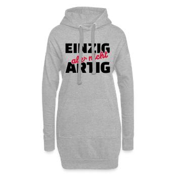 Einzig aber nicht artig - Hoodie-Kleid - Grau meliert - Vorne