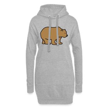 Bear - Hoodie Dress - heather grey - Front