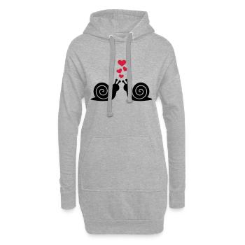 Schnecke - Hoodie-Kleid - Grau meliert - Vorne