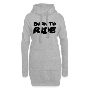 Born to ride - Hoodie-Kleid - Grau meliert - Vorne