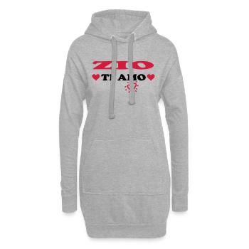 Zio ti amo - Sweat-shirt à capuche long Femme - gris chiné - Devant