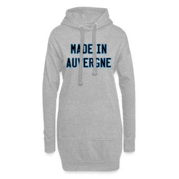 made in auvergne - Sweat-shirt à capuche long Femme - gris chiné - Devant