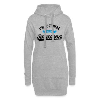 I'm Just Here For The Savasana - Sweat-shirt à capuche long Femme - gris chiné - Devant