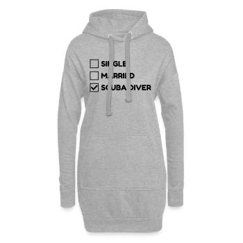 Plongée Sous-Marine / Plongeur / Diver / Natation - Sweat-shirt à capuche long Femme - gris chiné - Devant