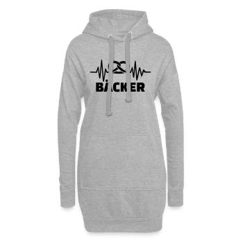 Bäcker - Hoodie-Kleid - Grau meliert - Vorne